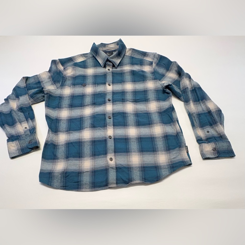 Wind River Blue Plaid Flannel Button-Down Shirt Size XL
